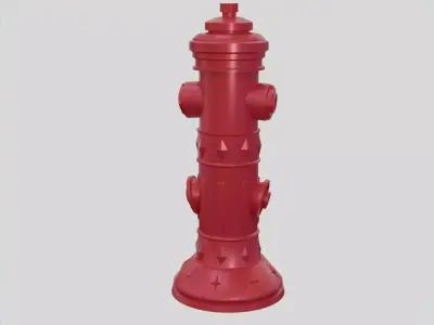 Fire Hydrant 7 - Vintage Safety and Emergency Equipment Low-poly 3D model