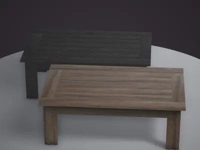 Table ar vr optimized Low-poly 3D model