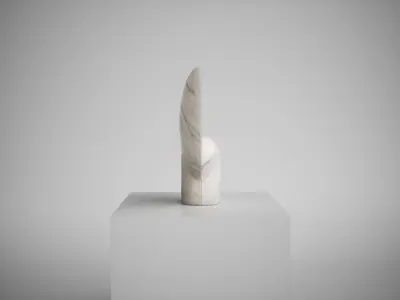 Sculpted Duoro Marble Lamp by Henry Wilson 3D model