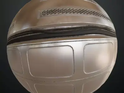 Silver Sci-fi Wall PBR Seamless Texture