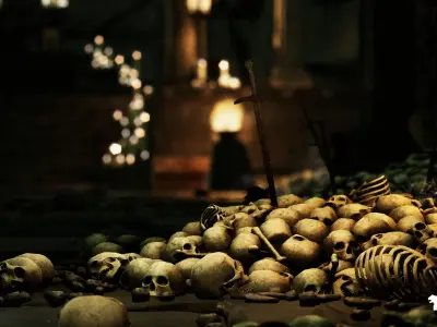 Dwarven Dungeon - Throne Room Low-poly 3D model