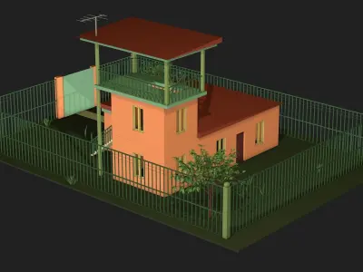 Cartoon home sweet home 3D model