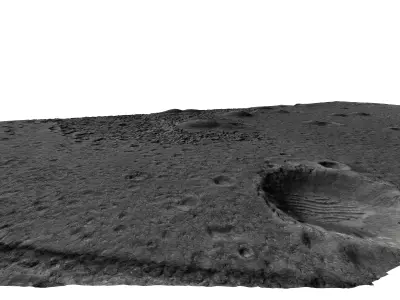 MARS VR - Cones on Crater Floor in Terra Sirenum 3D model