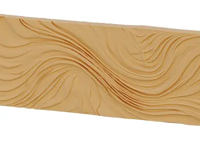 decor set wall panel relief mural CNC 19 3D print model