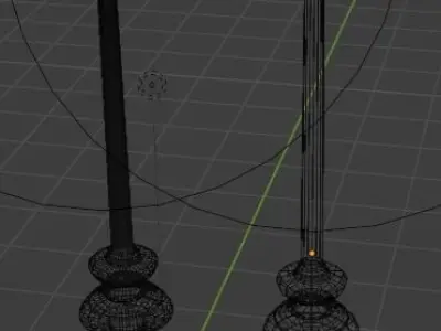Street light Low-poly 3D model 29