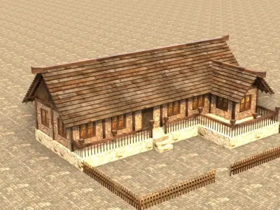 Medieval house sixteen 19 Low-poly 3D model