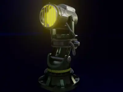 The Searchlight  Low-poly 3D model