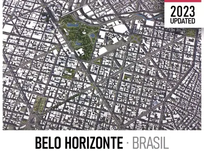 Belo Horizonte Low-poly 3D model