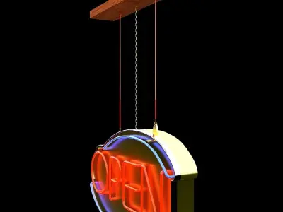 Chinese neon light 3D model