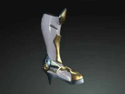 Cyborg Warzone - Eva02 -  Boots  Low-poly 3D model