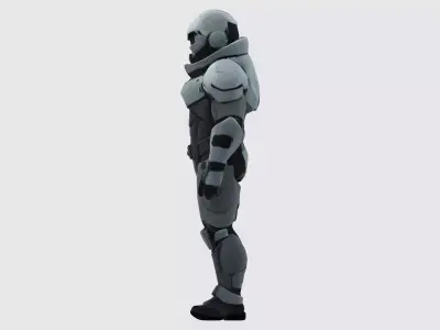 Cyberpunk Game Ready 3D Character  GLB FBX  PBR Textures Low-poly 3D model