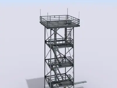Guard Tower Low-poly 3D model