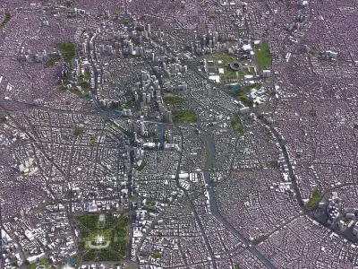 Jakarta - Topography Terrain 3D Model 3D Model Pack