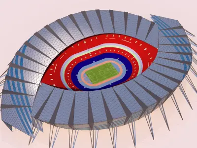 0008 - Stadium Building 3D model