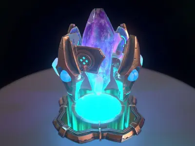 Crystal altar PBR  Low-poly 3D model