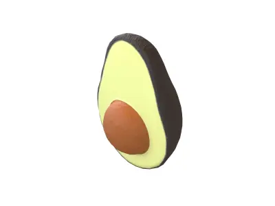 Avocado v1 002 Low-poly 3D model