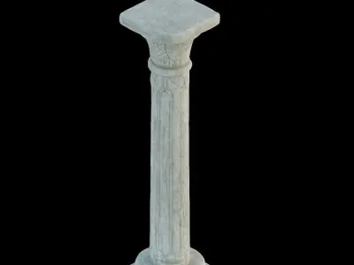 Gothic window pillars 3D model