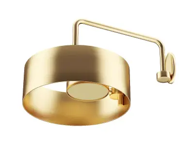 Golden Metal Wall Lamp 3D model
