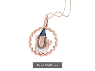 4 Tirupati Balaji Spiritual Pendant  3D Model Pack