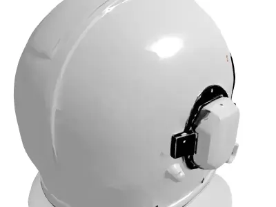 Modern SciFi Astronaut Helmet Low-poly 3D model