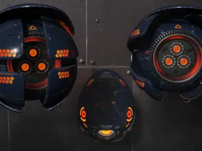 Sci Fi Drone Low-poly 3D model