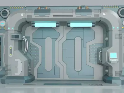 sci fi door 3D model