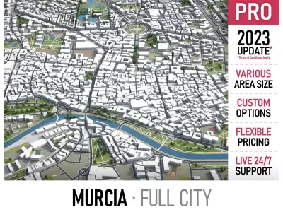 Murcia  Low-poly 3D model