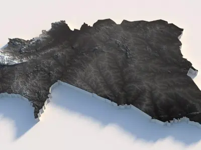 Burkina Faso Country Terrain 3D model