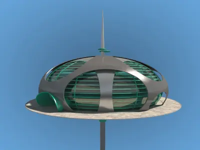 Futuristic Architecture Skyscraper 10 3D model