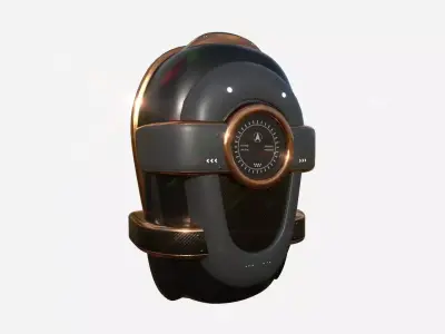 SciFi Backpack C01 Black Bronze - Fashion Character Design Low-poly 3D model