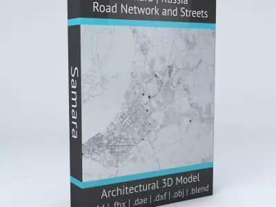 Samara Road Network and Streets 3D model