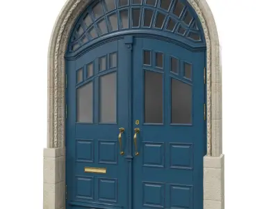 Entrance classic door 32 3D model