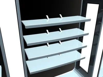shop shelves multicolor 3D model