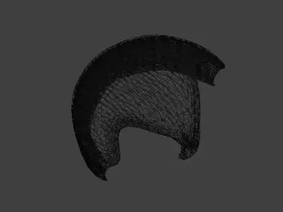 Futuristic Organic Waffle Pavilion Parametric Grid Shelter Low-poly 3D model