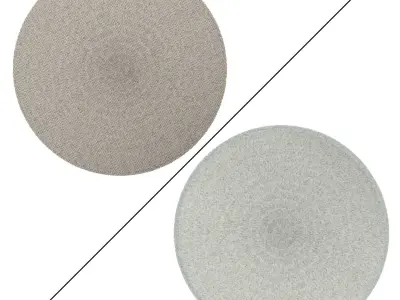 Round Rug Set 293 3D model
