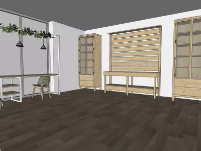 office furniture - custom Low-poly 3D model