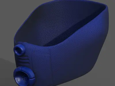 Gas mask helmet 3d model scifi Low-poly  Low-poly 3D model