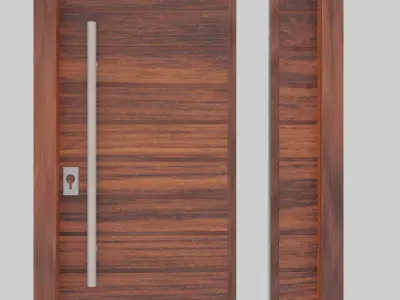 Door Model modern wooden 3D model