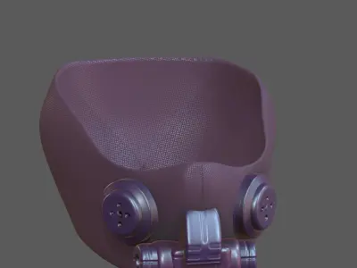 Gas mask helmet 3d model scifi Low-poly  Low-poly 3D model 312