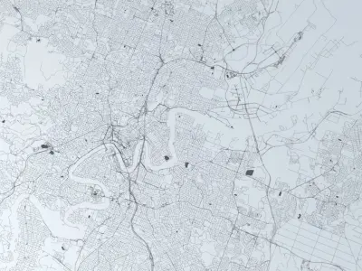 Brisbane Road Network and Streets 3D model