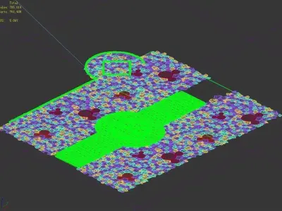 Disney main city - stone floor 03 3D model