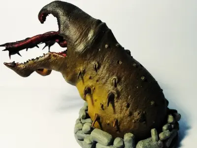 TREMORS Graboid Statue - - 3D Print Model FanMade STL Figurine 3D print model