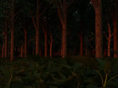 Road in Forest 3D model