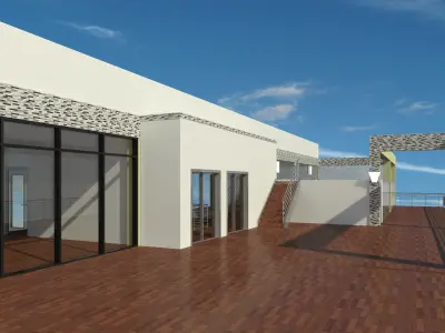 Hotel with 18 floors  3D model