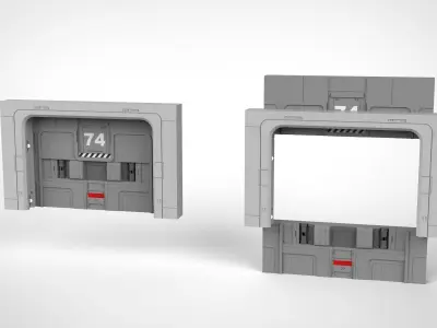 sci fi door 17 3D model