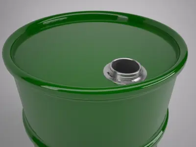 Green Oil Barrel 3D model
