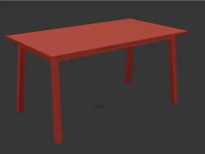 Dining table CHARA black 3D model