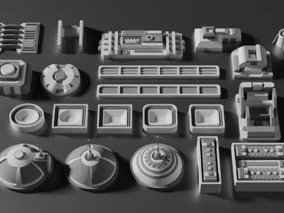 Sci-Fi Greebles Pack 3 3D model