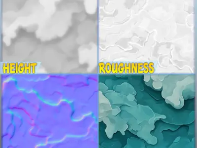 Stylized Water Seamless Texture Texture