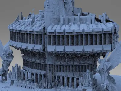 Art Deco Sci-Fi Tower 7  3D model